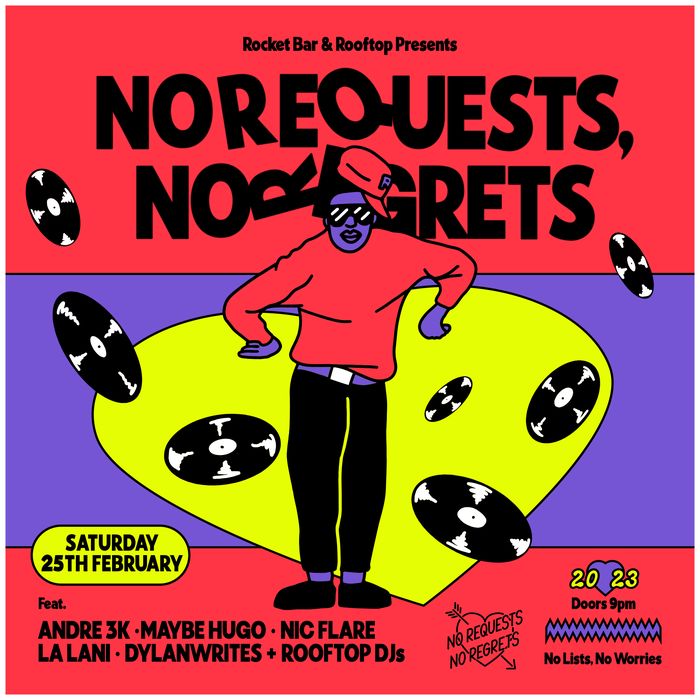 No Requests No Regrets — iteration 1 flyer 2