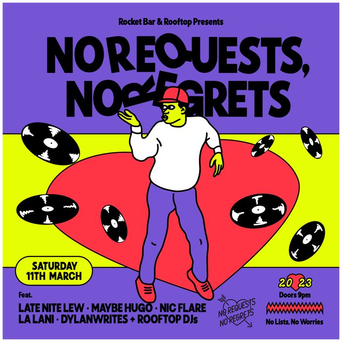 No Requests No Regrets — iteration 1 flyer 3
