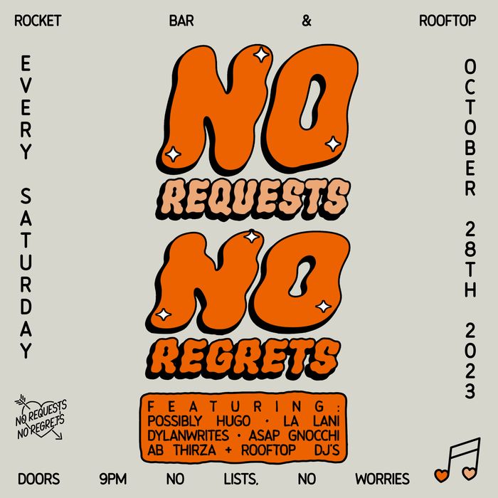 No Requests No Regrets — iteration 3 flyer 15