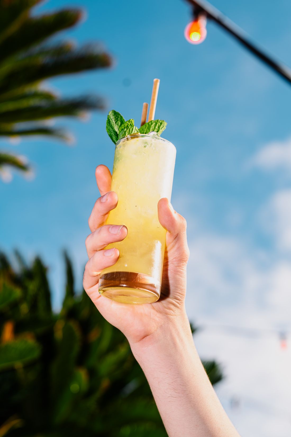 Cocktail on the Rocket rooftop